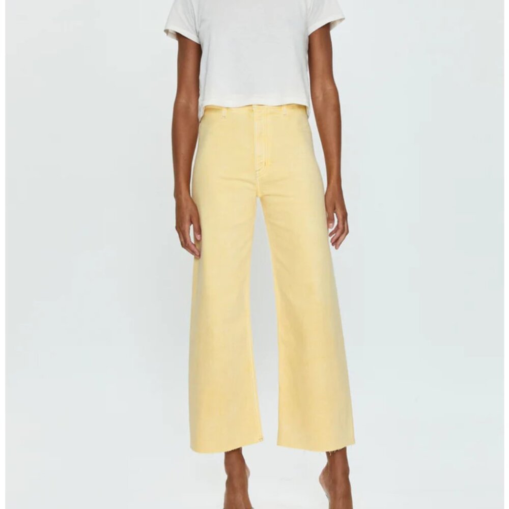 Pistola - Penny High Rise Wide Leg Crop Jean - Soft Honey